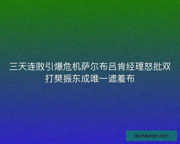 三天连败引爆危机萨尔布吕肯经理怒批双打樊振东成唯一遮羞布